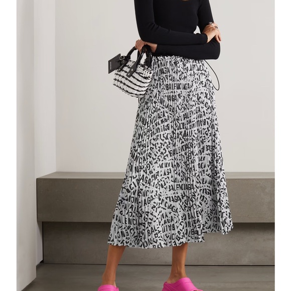 Balenciaga  Logo Midi Skirt 36/small - Picture 1 of 6